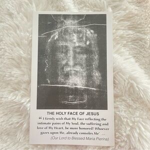promises of The Holy Face of Jesus Black & White Devotional Art Print